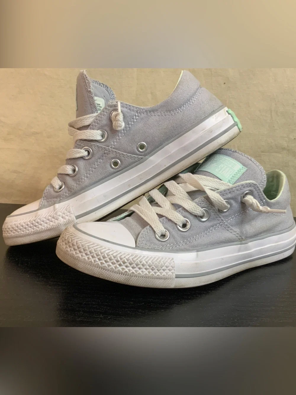Converse Light Gray Low Top Sneakers